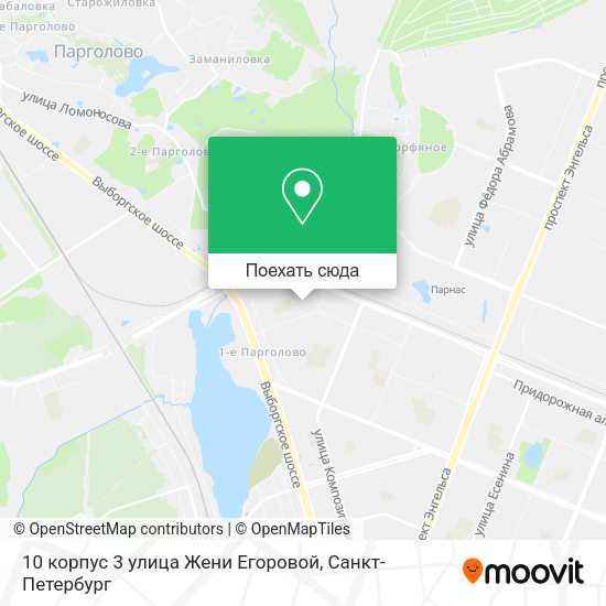 Карта 10 корпус 3 улица Жени Егоровой