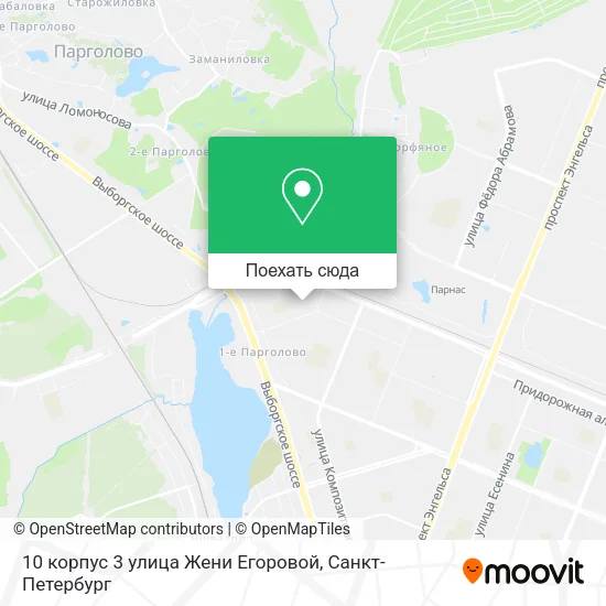 Карта 10 корпус 3 улица Жени Егоровой
