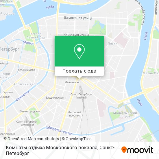 Карта Комнаты отдыха Московского вокзала