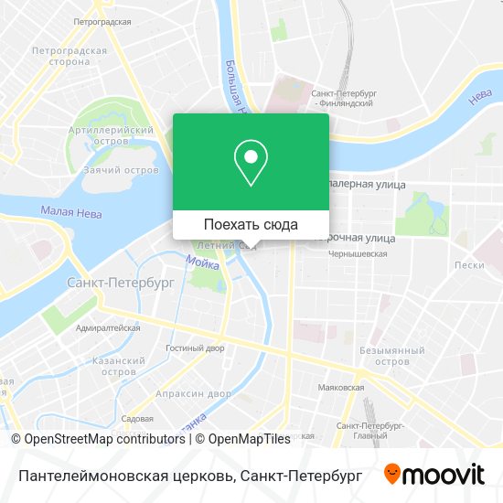 Карта Пантелеймоновская церковь