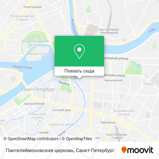 Карта Пантелеймоновская церковь