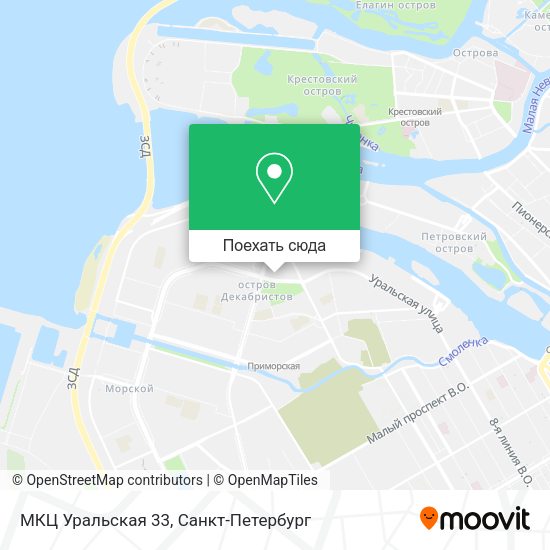Карта МКЦ Уральская 33