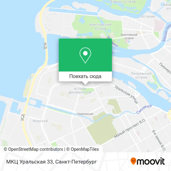 Карта МКЦ Уральская 33