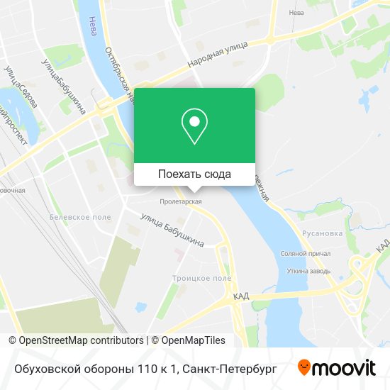 Карта Обуховской обороны 110 к 1