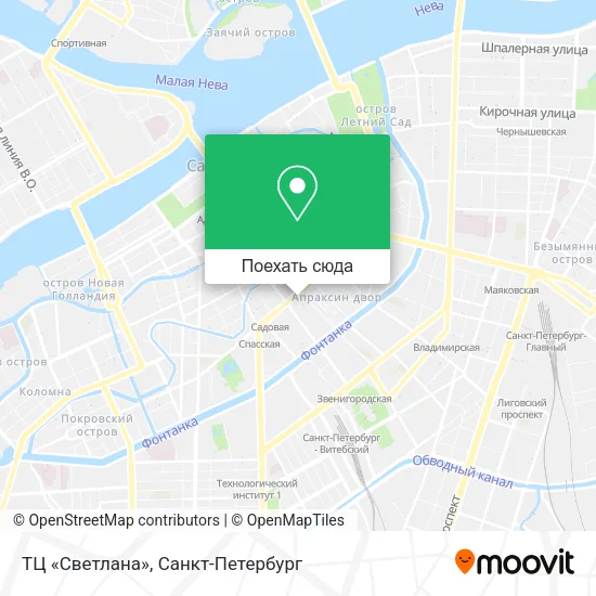 Карта ТЦ «Светлана»
