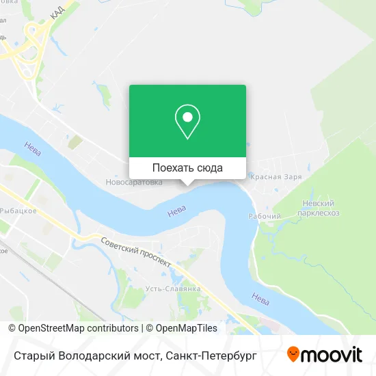Карта Старый Володарский мост