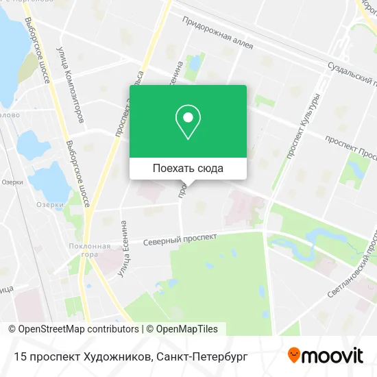 Карта 15 проспект Художников