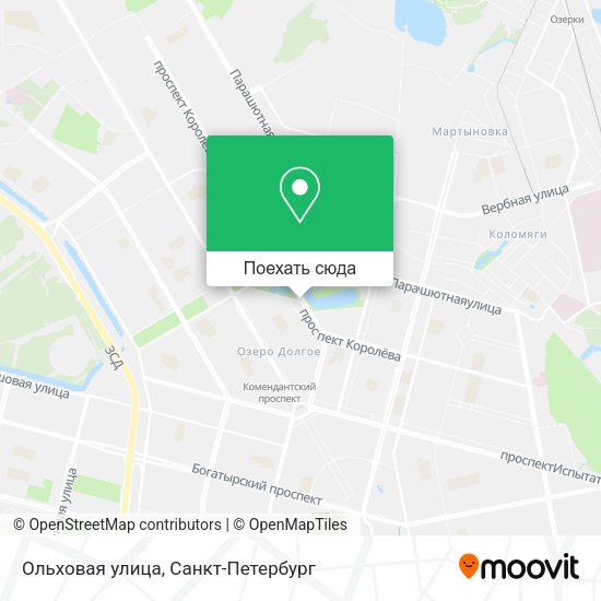 Карта Ольховая улица