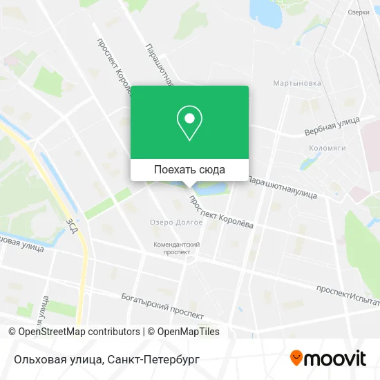 Карта Ольховая улица