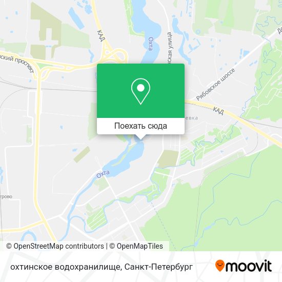 Карта охтинское  водохранилище