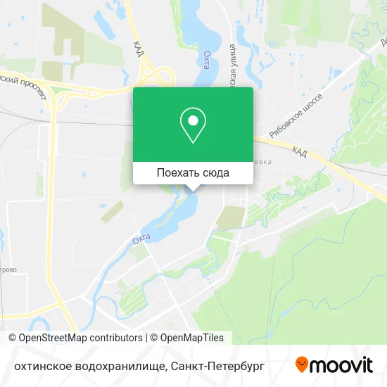 Карта охтинское  водохранилище