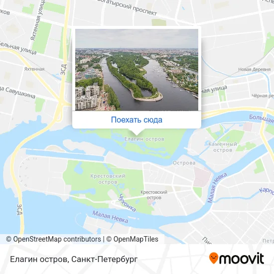 Карта Елагин остров