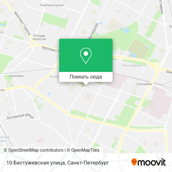 Карта 10 Бестужевская улица