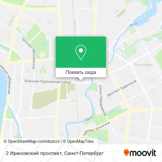 Карта 2 Ириновский проспект