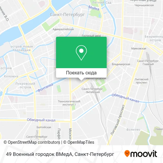 Карта 49 Военный городок ВМедА