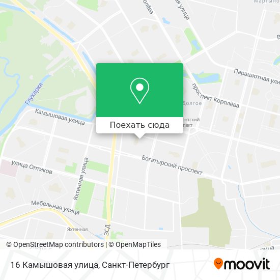 Карта 16 Камышовая улица