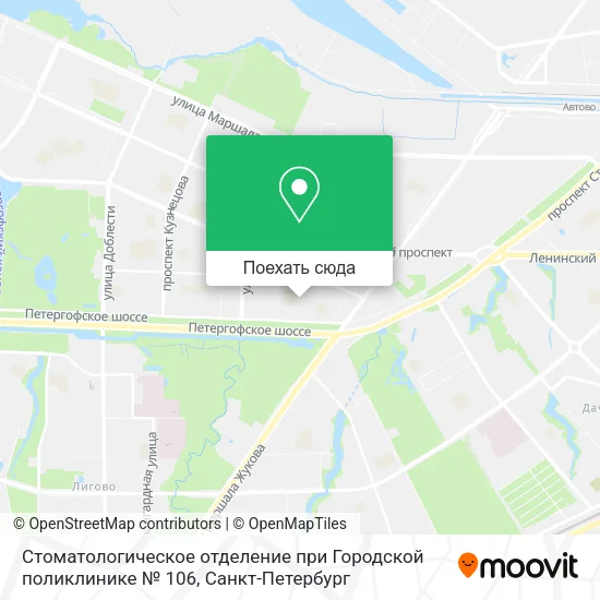 Карта Стоматологическое отделение при Городской поликлинике № 106