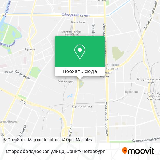 Карта Старообрядческая улица