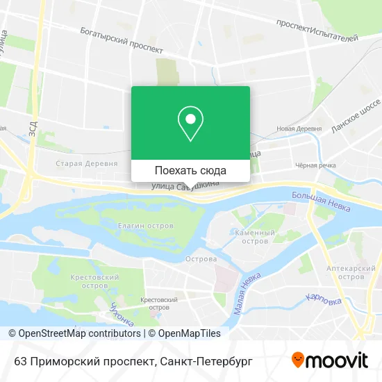 Карта 63 Приморский проспект