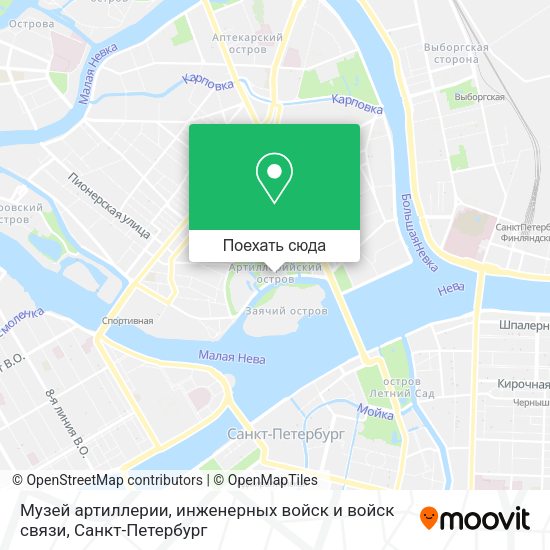 Карта Музей артиллерии, инженерных войск и войск связи