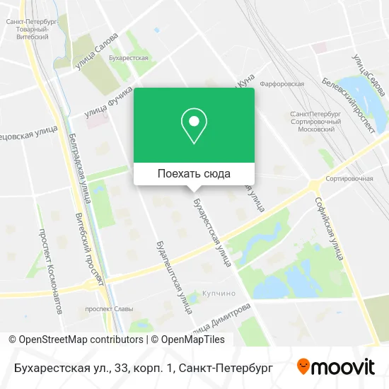 Карта Бухарестская ул., 33, корп. 1