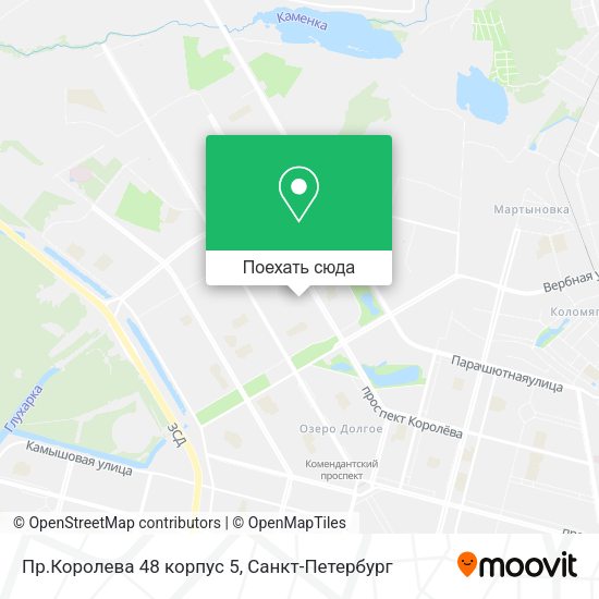 Карта Пр.Королева 48 корпус 5
