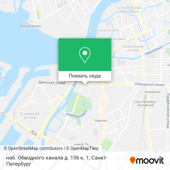 Карта наб. Обводного канала д. 156 к. 1