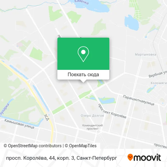 Карта просп. Королёва, 44, корп. 3