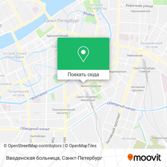 Карта Введенская больница