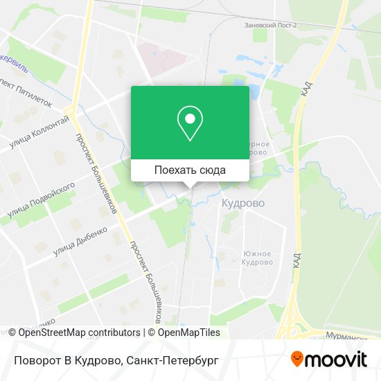 Карта Поворот В Кудрово