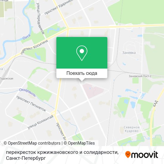 Карта перекресток кржижановского и солидарности