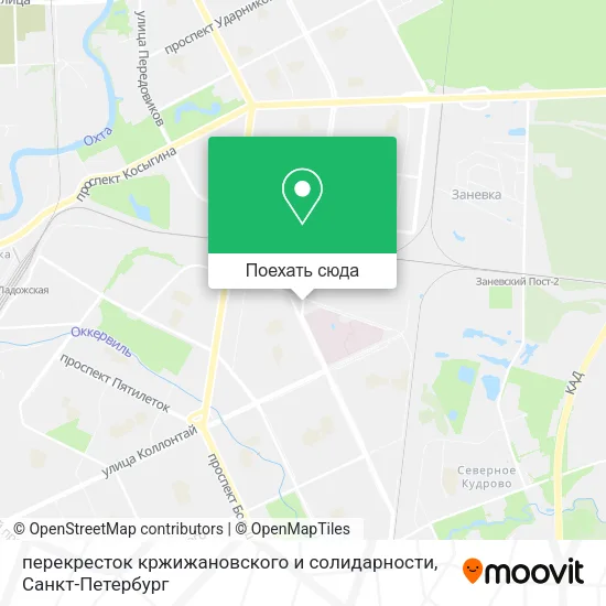Карта перекресток кржижановского и солидарности