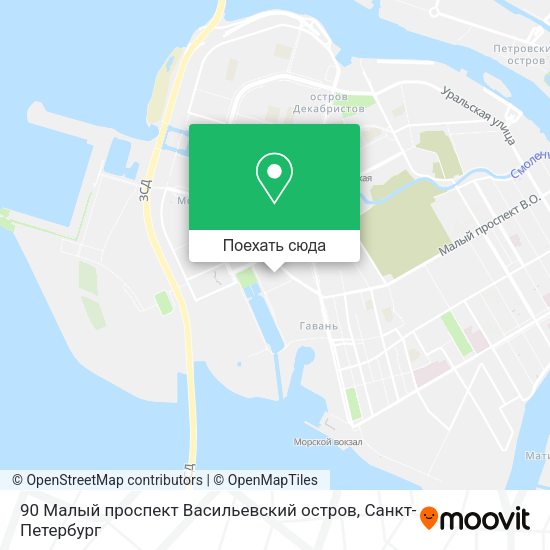 Карта 90 Малый проспект Васильевский остров