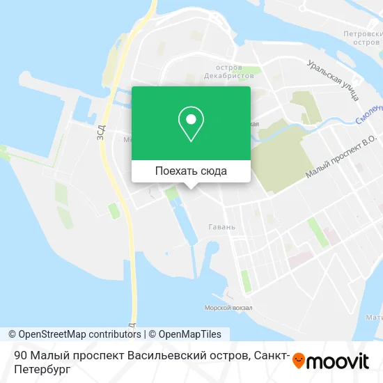 Карта 90 Малый проспект Васильевский остров