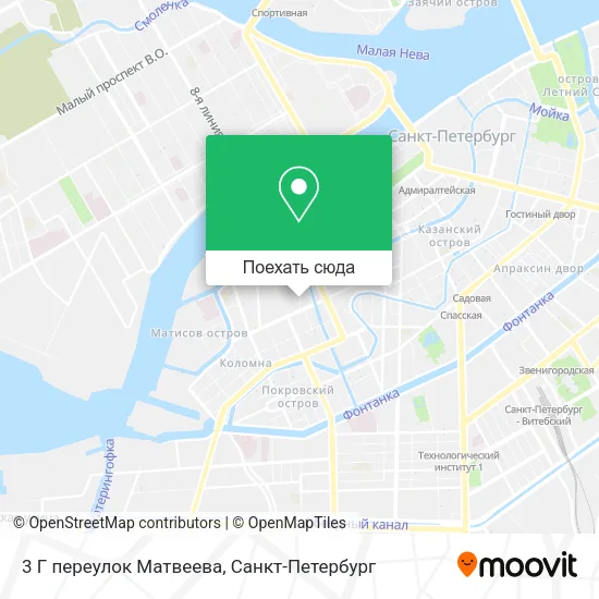 Карта 3 Г переулок Матвеева