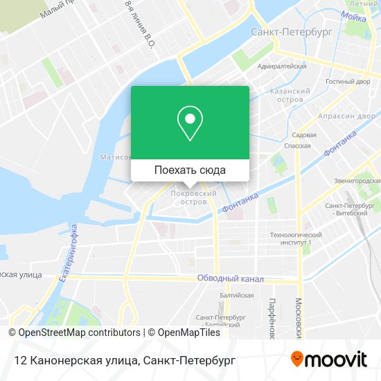 Карта 12 Канонерская улица