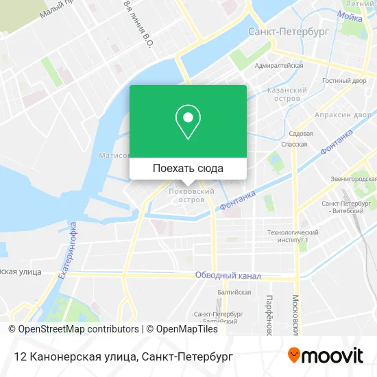 Карта 12 Канонерская улица