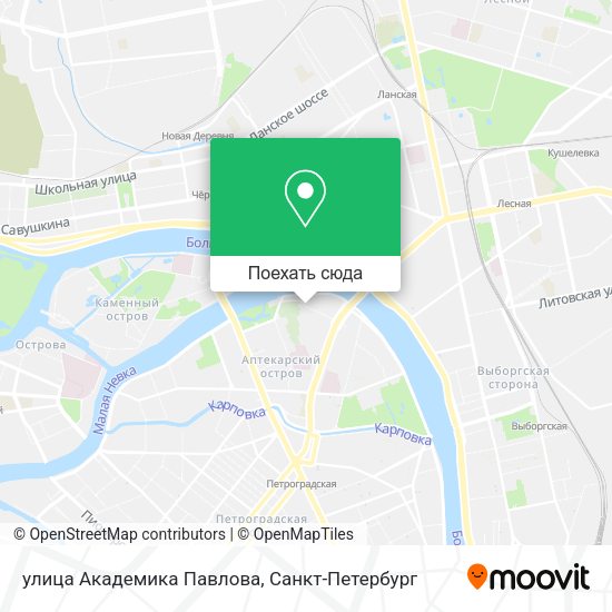 Карта улица Академика Павлова