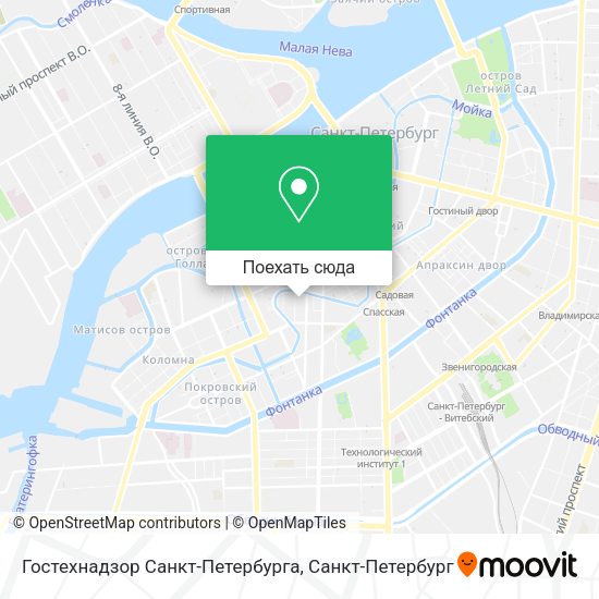 Карта Гостехнадзор Санкт-Петербурга