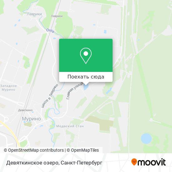 Карта Девяткинское озеро