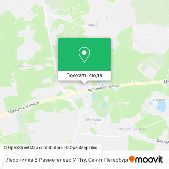 Карта Лесопилка В Разметелево У Пту