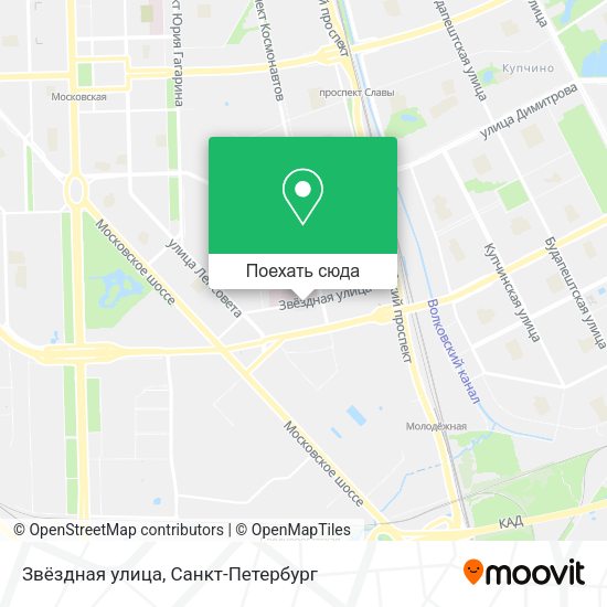 Карта Звёздная улица