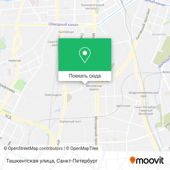 Карта Ташкентская улица