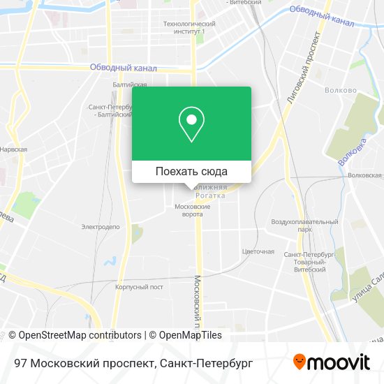Карта 97 Московский проспект
