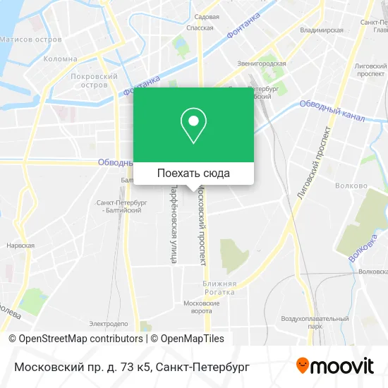 Карта Московский пр. д. 73 к5