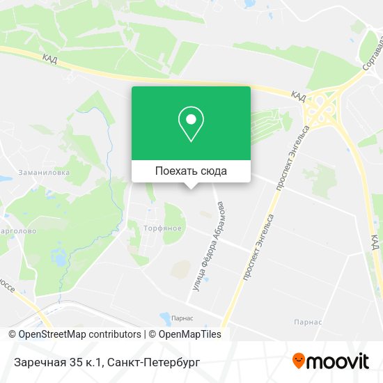 Карта Заречная 35 к.1