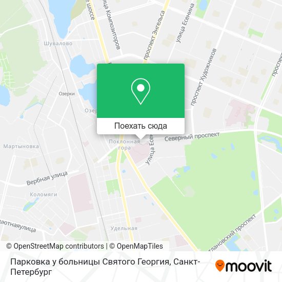 Карта Парковка у больницы Святого Георгия