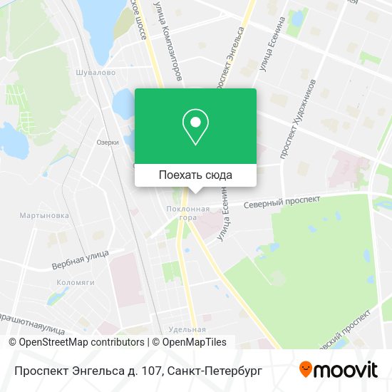 Карта Проспект Энгельса д. 107