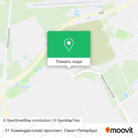 Карта 51 Комендантский проспект