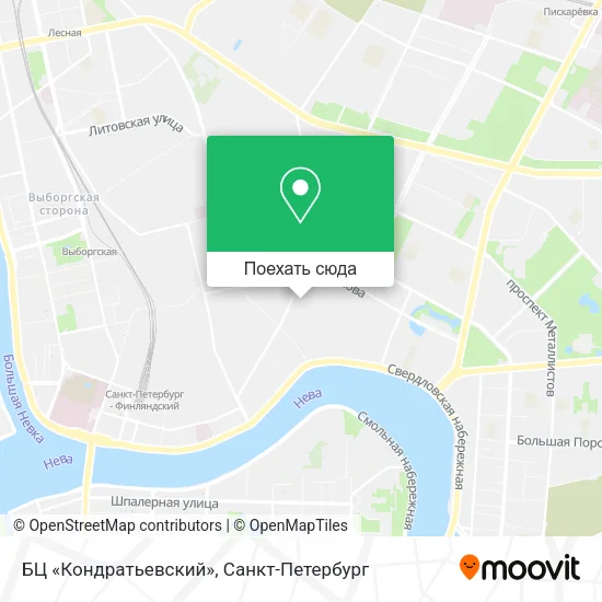 Карта БЦ «Кондратьевский»